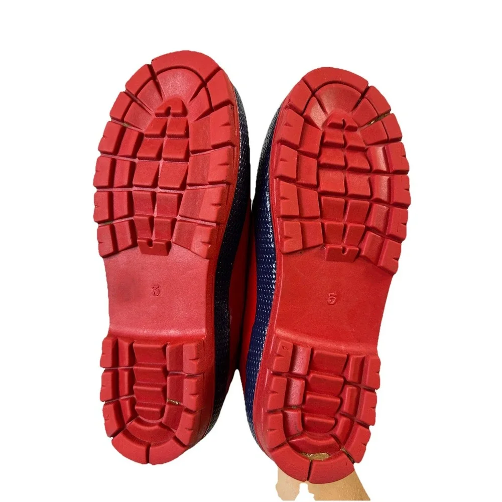 Sorel Little Drizzle Short Rain Boots Lil Kids Sz 3 Red Rubber Front Zip Unisex‎